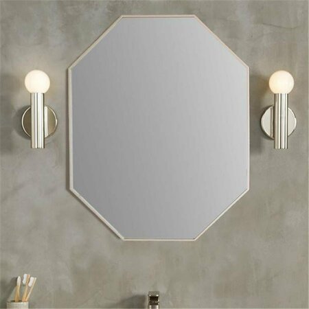 COMFORTCORRECT Octagon Metal Frame Mirror, Brushed Silver CO2797728